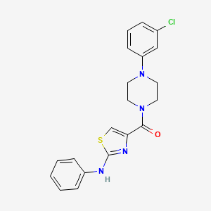 (4-(3-Chlorophenyl)piperazin-1-yl)(2-(phenylamino)thiazol-4-yl)methanone