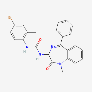 1-(4-bromo-2-methylphenyl)-3-(1-methyl-2-oxo-5-phenyl-2,3-dihydro-1H-1,4-benzodiazepin-3-yl)urea