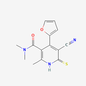 5-cyano-4-(2-furyl)-6-mercapto-N,N,2-trimethylnicotinamide