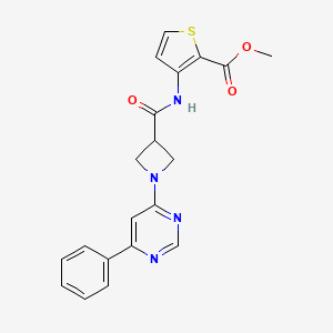 Methyl 3-(1-(6-phenylpyrimidin-4-yl)azetidine-3-carboxamido)thiophene-2-carboxylate