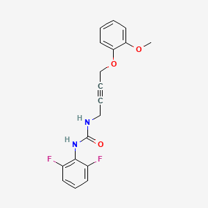 molecular formula C18H16F2N2O3 B2610503 1-(2,6-Difluorophenyl)-3-(4-(2-methoxyphenoxy)but-2-yn-1-yl)urea CAS No. 1448027-51-7