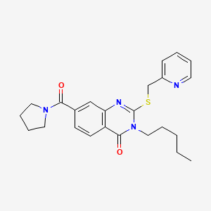 3-Pentyl-2-[(Pyridin-2-Ylmethyl)sulfanyl]-7-(Pyrrolidin-1-Ylcarbonyl)quinazolin-4(3h)-One