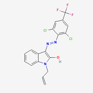 1-allyl-1H-indole-2,3-dione 3-{N-[2,6-dichloro-4-(trifluoromethyl)phenyl]hydrazone}
