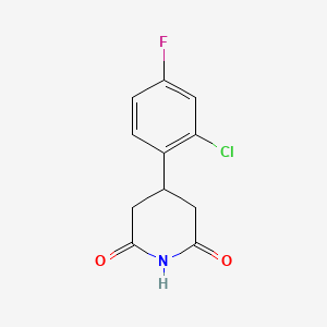 B2610515 4-(2-Chloro-4-fluorophenyl)piperidine-2,6-dione CAS No. 1692551-83-9