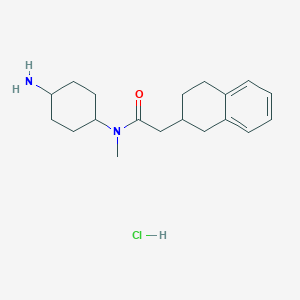 N-(4-Aminocyclohexyl)-N-methyl-2-(1,2,3,4-tetrahydronaphthalen-2-yl)acetamide;hydrochloride