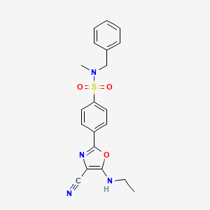 N-benzyl-4-(4-cyano-5-(ethylamino)oxazol-2-yl)-N-methylbenzenesulfonamide