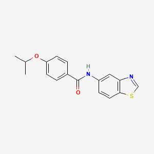 molecular formula C17H16N2O2S B2610579 N-(benzo[d]thiazol-5-yl)-4-isopropoxybenzamide CAS No. 942002-76-8