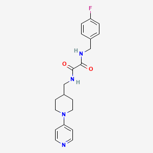 molecular formula C20H23FN4O2 B2610584 N1-(4-fluorobenzyl)-N2-((1-(pyridin-4-yl)piperidin-4-yl)methyl)oxalamide CAS No. 2034230-96-9
