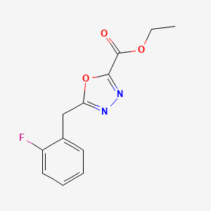 molecular formula C12H11FN2O3 B2610653 Ethyl 5-(2-fluorobenzyl)-1,3,4-oxadiazole-2-carboxylate CAS No. 924861-90-5