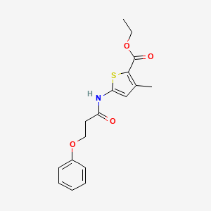 molecular formula C17H19NO4S B2610707 Ethyl 3-methyl-5-(3-phenoxypropanamido)thiophene-2-carboxylate CAS No. 477567-97-8