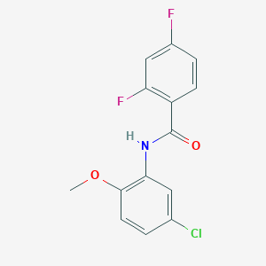 molecular formula C14H10ClF2NO2 B261075 N-(5-chloro-2-methoxyphenyl)-2,4-difluorobenzamide 