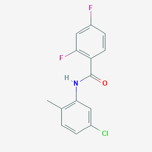 molecular formula C14H10ClF2NO B261080 N-(5-chloro-2-methylphenyl)-2,4-difluorobenzamide 