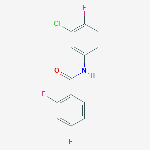 molecular formula C13H7ClF3NO B261081 N-(3-chloro-4-fluorophenyl)-2,4-difluorobenzamide 