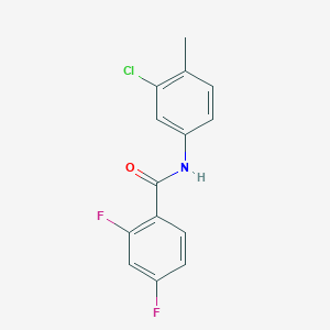 molecular formula C14H10ClF2NO B261082 N-(3-chloro-4-methylphenyl)-2,4-difluorobenzamide 
