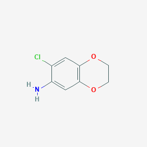 molecular formula C8H8ClNO2 B2610858 7-Chloro-2,3-dihydro-1,4-benzodioxin-6-amine CAS No. 855336-74-2