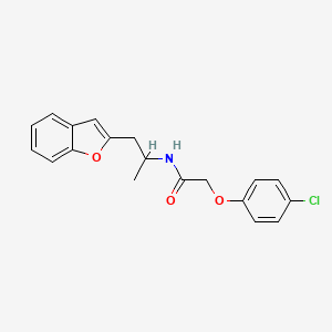 molecular formula C19H18ClNO3 B2610908 N-[1-(1-benzofuran-2-yl)propan-2-yl]-2-(4-chlorophenoxy)acetamide CAS No. 2034610-67-6
