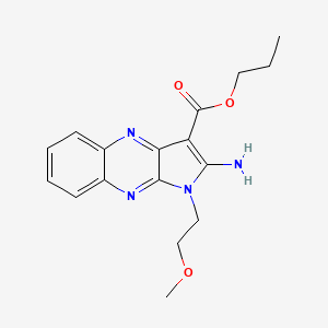 molecular formula C17H20N4O3 B2610915 propyl 2-amino-1-(2-methoxyethyl)-1H-pyrrolo[2,3-b]quinoxaline-3-carboxylate CAS No. 844649-03-2