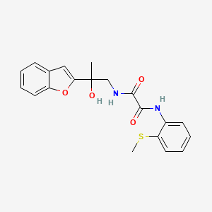 molecular formula C20H20N2O4S B2610924 N1-(2-(benzofuran-2-yl)-2-hydroxypropyl)-N2-(2-(methylthio)phenyl)oxalamide CAS No. 2034601-71-1
