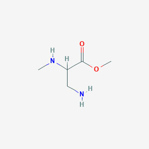 molecular formula C5H12N2O2 B2610948 Methyl 3-amino-2-(methylamino)propanoate CAS No. 751454-97-4