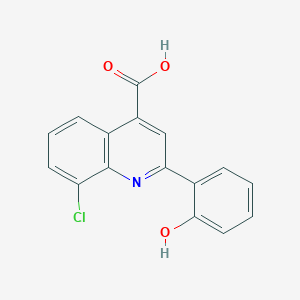 molecular formula C16H10ClNO3 B2610962 8-Chloro-2-(2-hydroxyphenyl)quinoline-4-carboxylic acid CAS No. 667412-65-9