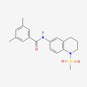 molecular formula C19H22N2O3S B2610968 N-(1-methanesulfonyl-1,2,3,4-tetrahydroquinolin-6-yl)-3,5-dimethylbenzamide CAS No. 942007-11-6