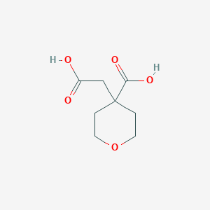 molecular formula C8H12O5 B2610989 4-(Carboxymethyl)oxane-4-carboxylic acid CAS No. 90200-35-4