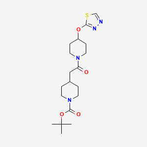 molecular formula C19H30N4O4S B2611011 Tert-butyl 4-(2-(4-((1,3,4-thiadiazol-2-yl)oxy)piperidin-1-yl)-2-oxoethyl)piperidine-1-carboxylate CAS No. 2176271-31-9