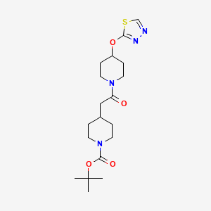 Tert-butyl 4-(2-(4-((1,3,4-thiadiazol-2-yl)oxy)piperidin-1-yl)-2-oxoethyl)piperidine-1-carboxylate