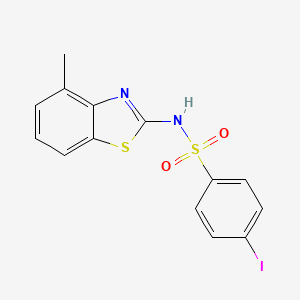 4-iodo-N-(4-methyl-1,3-benzothiazol-2-yl)benzene-1-sulfonamide