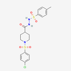 N'-({1-[(4-chlorophenyl)sulfonyl]-4-piperidinyl}carbonyl)-4-methylbenzenesulfonohydrazide