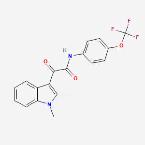 2-(1,2-dimethyl-1H-indol-3-yl)-2-oxo-N-(4-(trifluoromethoxy)phenyl)acetamide