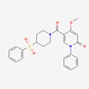 4-methoxy-1-phenyl-5-(4-(phenylsulfonyl)piperidine-1-carbonyl)pyridin-2(1H)-one