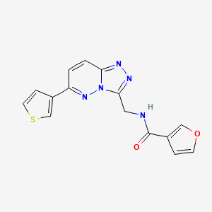 molecular formula C15H11N5O2S B2611101 N-((6-(thiophen-3-yl)-[1,2,4]triazolo[4,3-b]pyridazin-3-yl)methyl)furan-3-carboxamide CAS No. 1903765-35-4