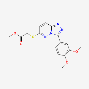molecular formula C16H16N4O4S B2611150 methyl 2-{[3-(3,4-dimethoxyphenyl)-[1,2,4]triazolo[4,3-b]pyridazin-6-yl]sulfanyl}acetate CAS No. 852437-95-7