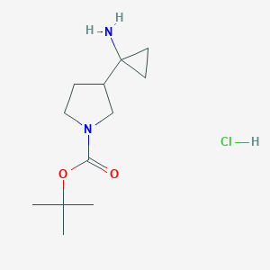 Tert-butyl 3-(1-aminocyclopropyl)pyrrolidine-1-carboxylate hcl