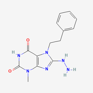 8-hydrazinyl-3-methyl-7-phenethyl-1H-purine-2,6(3H,7H)-dione