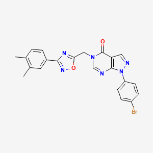 1-(4-bromophenyl)-5-((3-(3,4-dimethylphenyl)-1,2,4-oxadiazol-5-yl)methyl)-1H-pyrazolo[3,4-d]pyrimidin-4(5H)-one