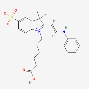 1-(5-carboxypentyl)-3,3-dimethyl-2-[(1E)-2-(phenylamino)ethenyl]-3H-indol-1-ium-5-sulfonate