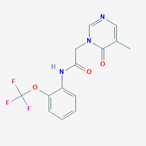 2-(5-methyl-6-oxopyrimidin-1(6H)-yl)-N-(2-(trifluoromethoxy)phenyl)acetamide
