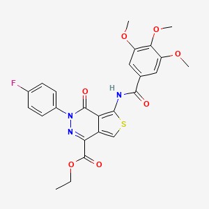 Ethyl 3-(4-fluorophenyl)-4-oxo-5-[(3,4,5-trimethoxybenzoyl)amino]thieno[3,4-d]pyridazine-1-carboxylate