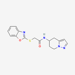 2-(benzo[d]oxazol-2-ylthio)-N-(4,5,6,7-tetrahydropyrazolo[1,5-a]pyridin-5-yl)acetamide