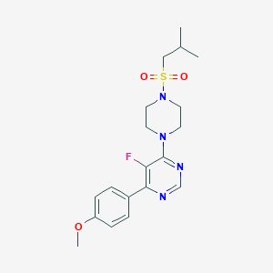 5-Fluoro-4-(4-methoxyphenyl)-6-[4-(2-methylpropylsulfonyl)piperazin-1-yl]pyrimidine