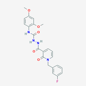 N-(2,4-dimethoxyphenyl)-2-(1-(3-fluorobenzyl)-2-oxo-1,2-dihydropyridine-3-carbonyl)hydrazinecarboxamide