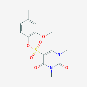 (2-Methoxy-4-methylphenyl) 1,3-dimethyl-2,4-dioxopyrimidine-5-sulfonate