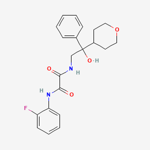 N-(2-fluorophenyl)-N'-[2-hydroxy-2-(oxan-4-yl)-2-phenylethyl]ethanediamide