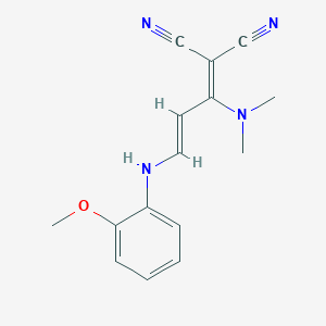 2-[1-(Dimethylamino)-3-(2-methoxyanilino)-2-propenylidene]malononitrile