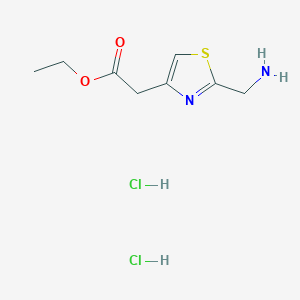 Ethyl 2-[2-(aminomethyl)-1,3-thiazol-4-yl]acetate dihydrochloride