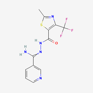 N'-[imino(3-pyridinyl)methyl]-2-methyl-4-(trifluoromethyl)-1,3-thiazole-5-carbohydrazide