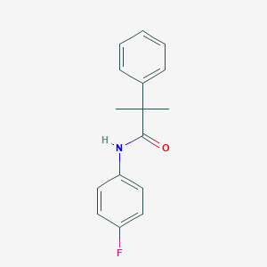 molecular formula C16H16FNO B261126 N-(4-fluorophenyl)-2-methyl-2-phenylpropanamide 
