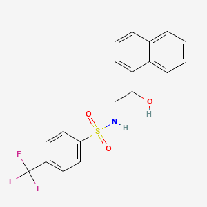 N-(2-hydroxy-2-(naphthalen-1-yl)ethyl)-4-(trifluoromethyl)benzenesulfonamide